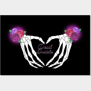 Dead Inside Skeleton Hand Hearts - Pastel Goth - Mightbelucifer Posters and Art